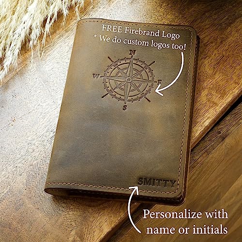 Personalized Genuine Leather Journal, Travel Gift, Refillable Leather Notebook, Handmade Nature Journal, Hike Journal, Cabin Journal4