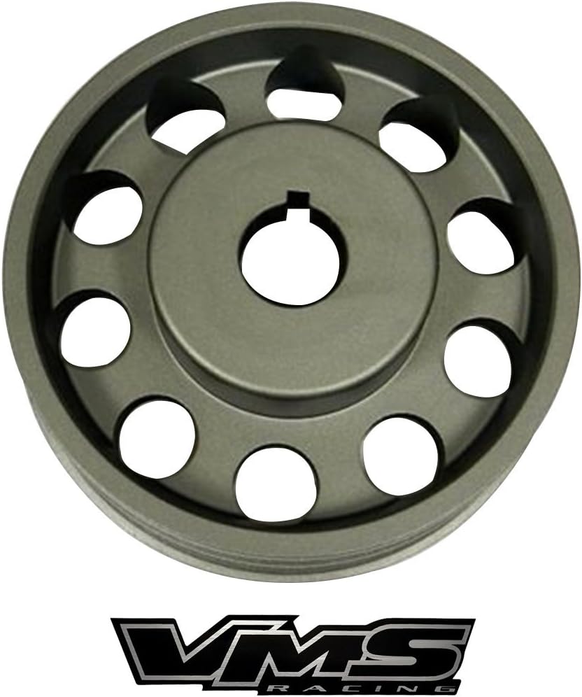 VMS RACING 93-11 Light Weight Billet Aluminum Crankshaft CRANK PULLEY Compatible with SUBARU Impreza 1993-2011