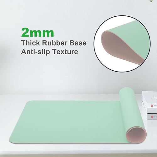 Miniatura 7 de Almohadillas de escritorio, alfombrillas para mouse, impermeables, antideslizantes, de cuero, para laptop, protectores de escritorio de oficina y