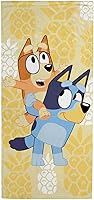 Jay Franco Bluey & Bingo Kids Beach Towel - Super Soft 100% Cotton Bath Pool Towel 28x58 Inches Absorbent
