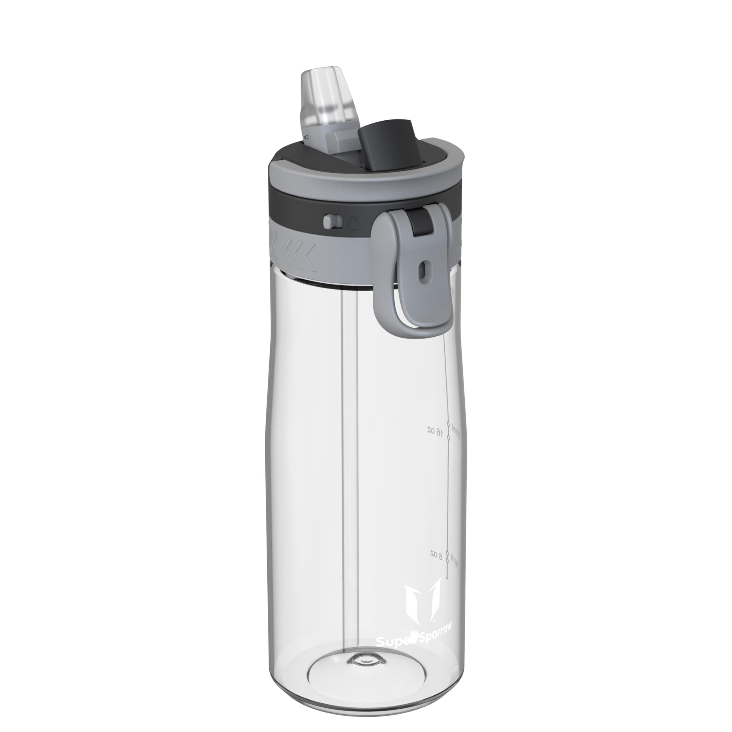 Sparrow Borraccia - 500ml, 750ml, 1L - TouchFlow Bottiglia Senza BPA - Senza Perdite Borraccia Cannuccia - Borracce Sportiva Flusso Rapido Con Un Clic per Scuola, All'aperto