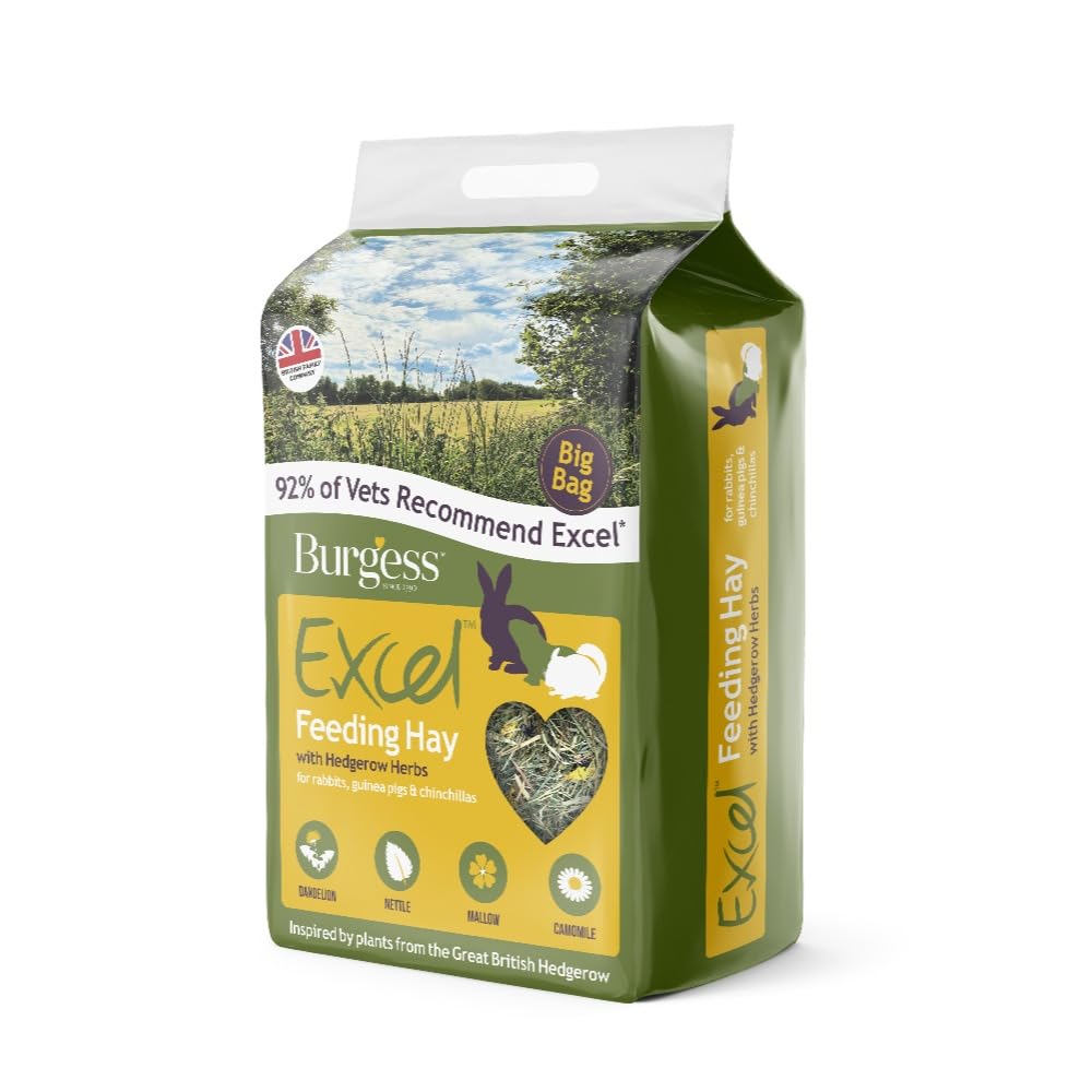 Burgess Excel Feeding Hay with Hedgerow Herbs, 3 kg,Green