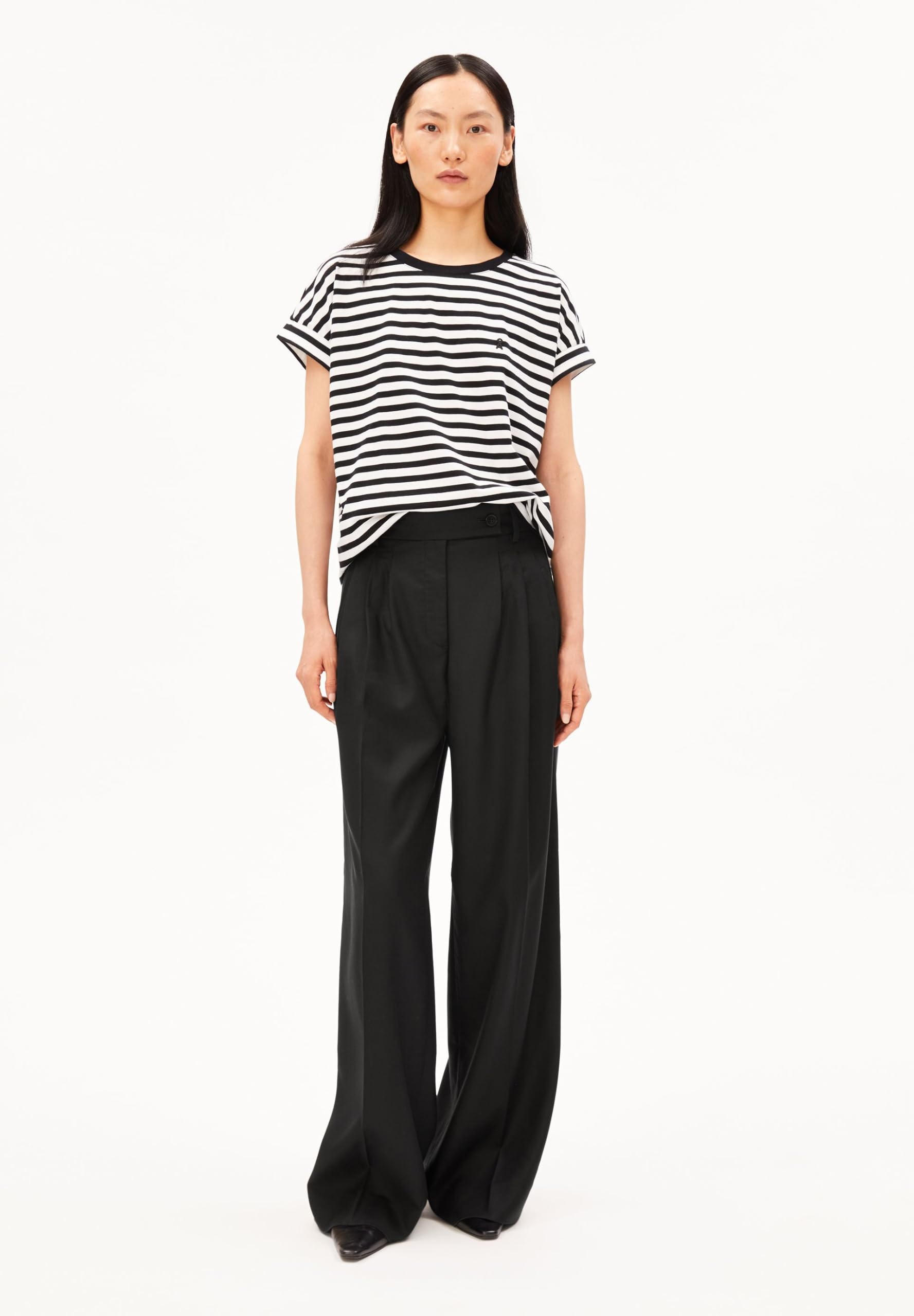 ARMEDANGELS Damen T-Shirt aus Bio-Baumwolle IDAARA Stripes Loose Fit