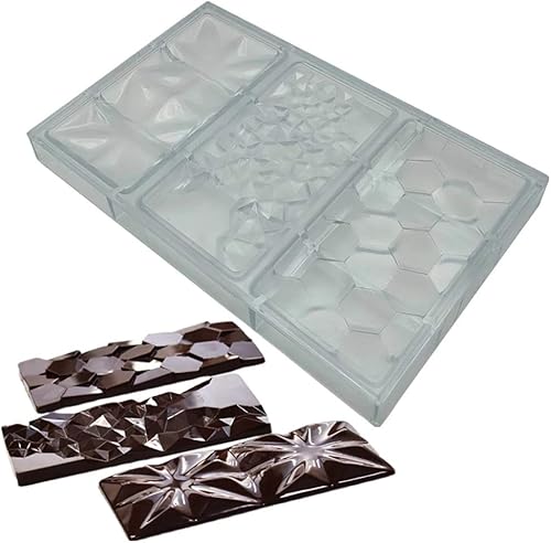 Molde de policarbonato 3 en 1 para hacer chocolate, moldes para hacer chocolate, para hacer manualidades, moldes para gelatina, caramelo, bandeja