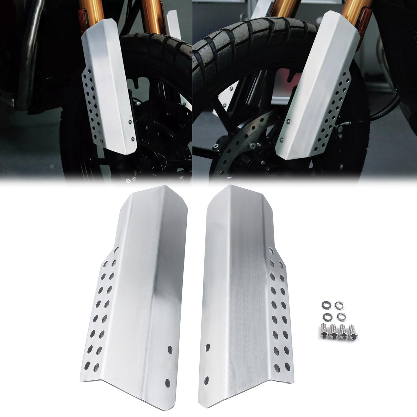 Copertura per gambe forcella inferiore in alluminio, compatibile con Triumph Scrambler 1200X 2024-2025 1200 XC 1200 XE 2019-2025
