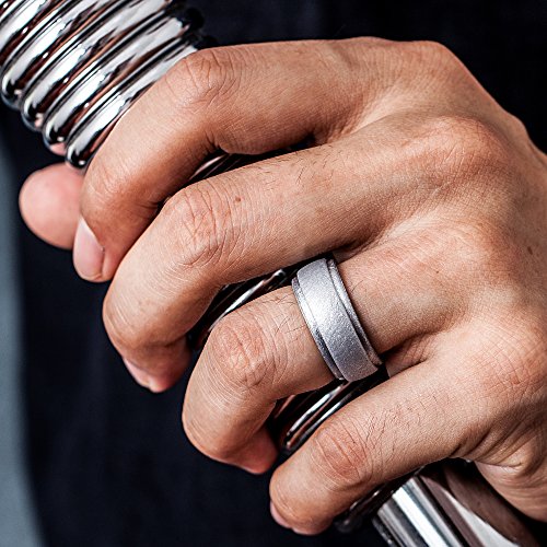 image for ThunderFit Silicone Men’s Wedding Rings, 10mm Wide 2.5mm Thick Rubbe