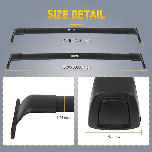 Miniatura 9 de OCPTY Barras transversales para portaequipajes para Hyundai Kona 2018 2019 2020 2021 2022 portaequipajes portaequipajes en la azotea bolsa de