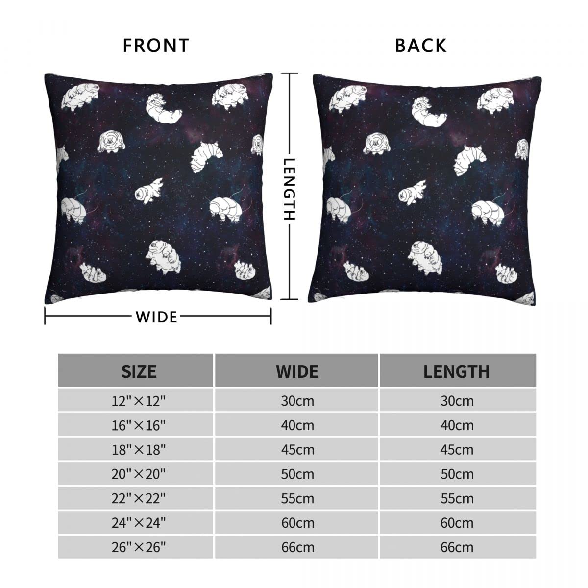Funda de Almohada Poliéster Lino Terciopelo Patrón Cremallera Decoración Funda de Almohada Funda de cojín para el hogar-como se Muestra,66x66cm Terciopelo