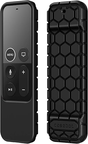 Fintie - Funda protectora de silicona para control remoto de Siri Apple TV 4K de 5 y 4 generación, antideslizante, diseño de panal, ligero y