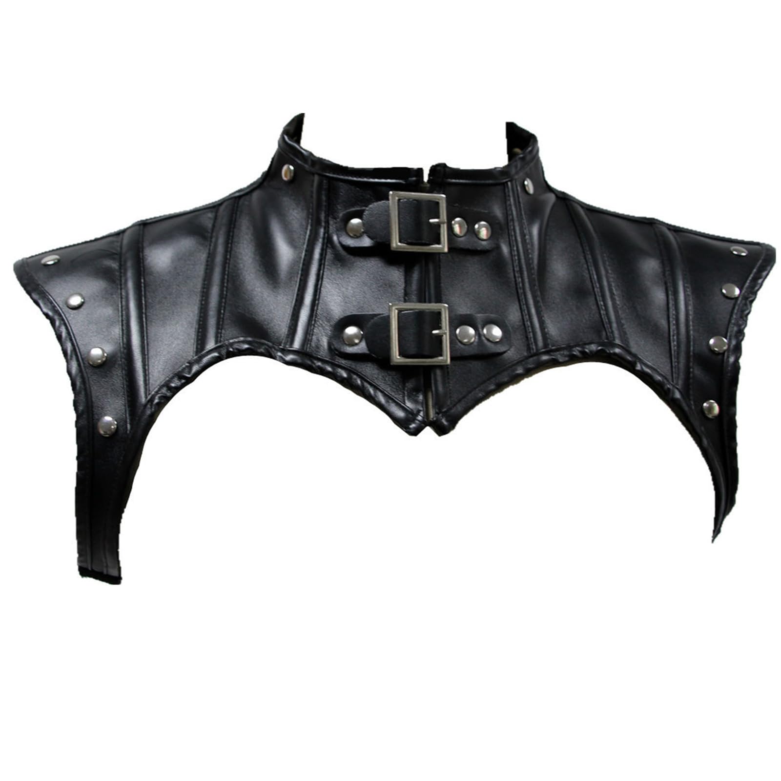 Nvoqilin Unisex Black Leather Shoulder Armors Buckles Steampunk Chest Harness For Party Cosplay Halloween Medieval Shoulder Armors Womens Steampunk Chest Harness