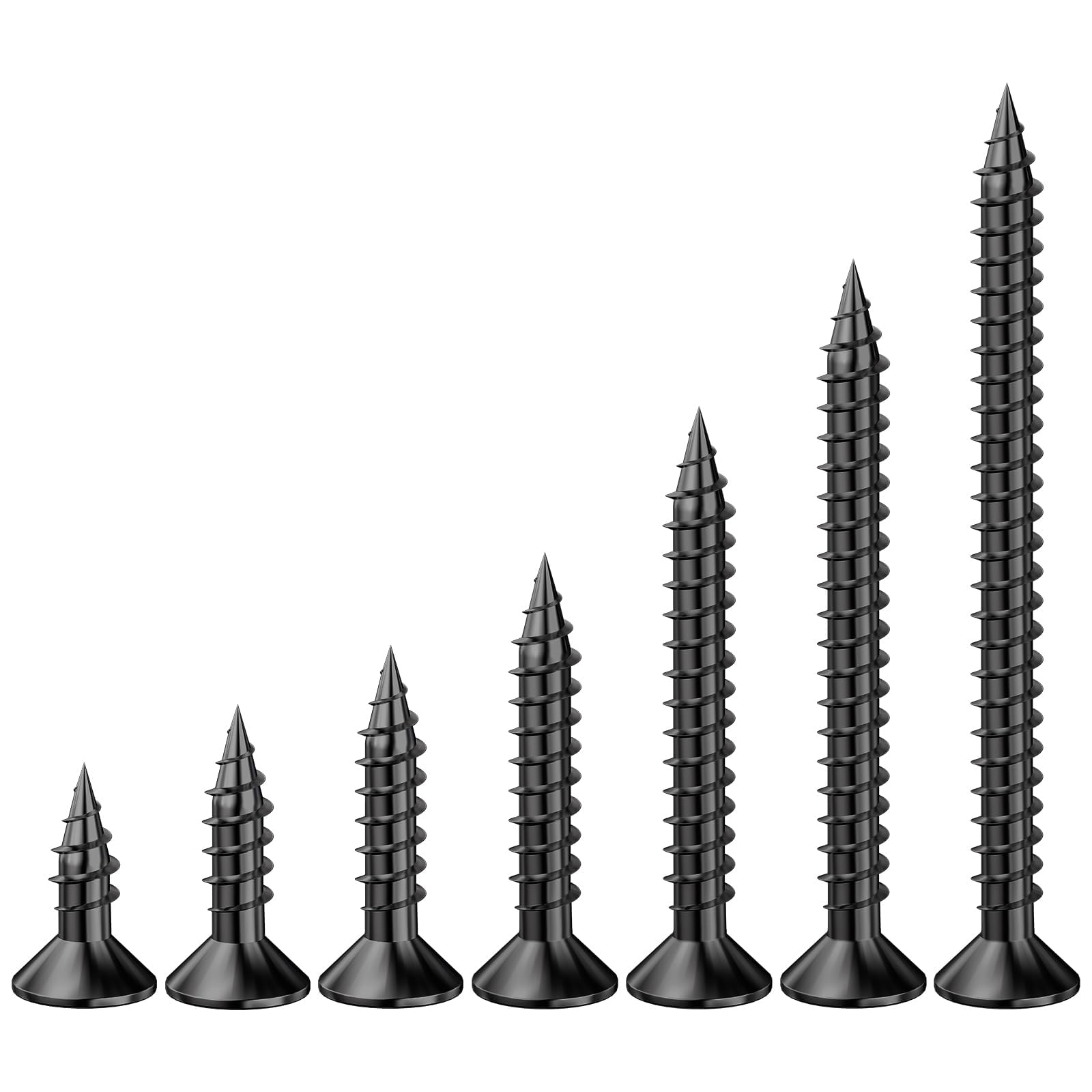 Wensilon 385PCS Wood Screws Assortment Kit, Black Flat Head Screws — Amazon image 5