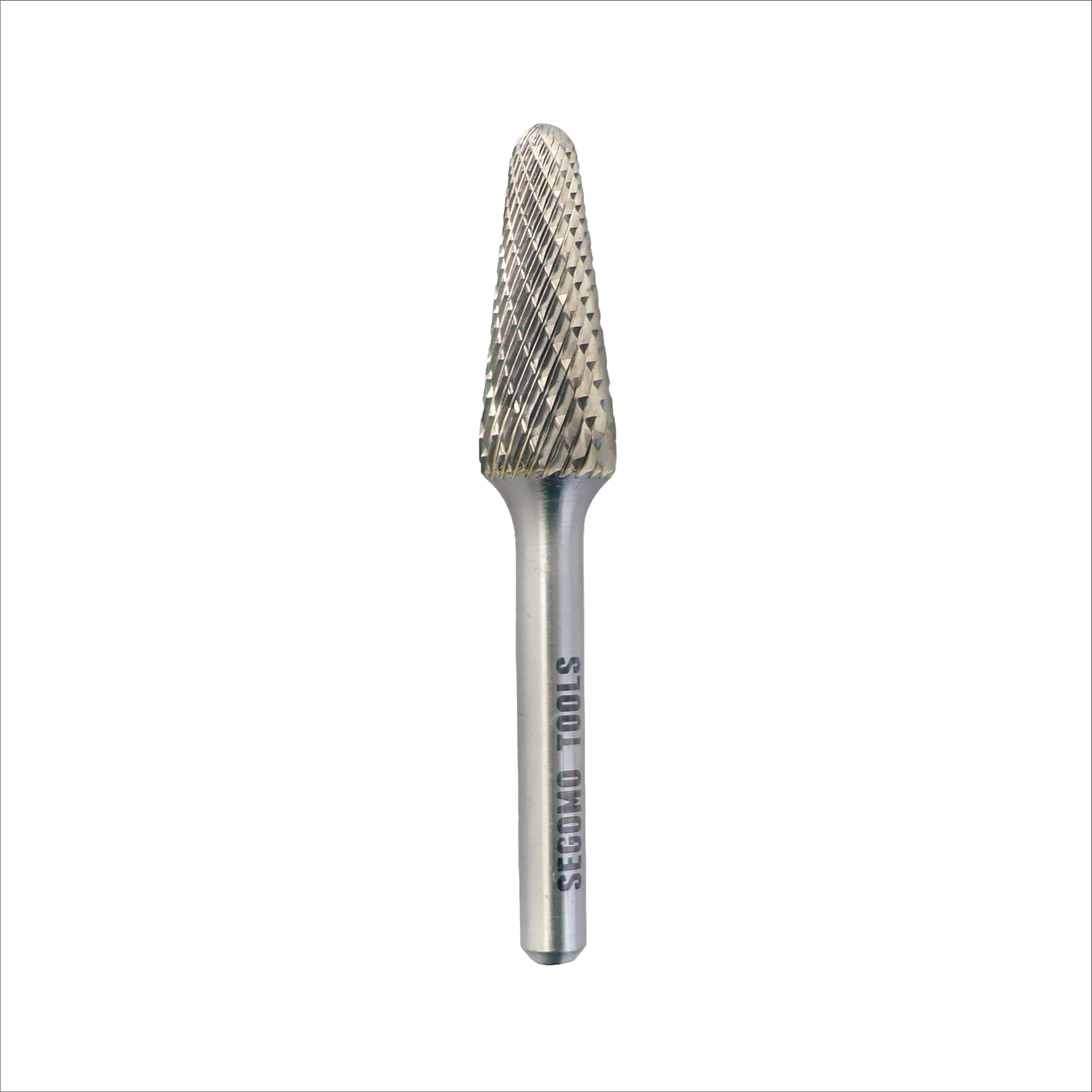 Segomo Tools SL-4, 1/4 Inch Shank, 1-1/8 Inch Cutting Length Double Cut Rotary Carbide Burr For Grinding, Metal Deburring, Carving, Drilling, Engraving (1 Piece) - CBSL4DC