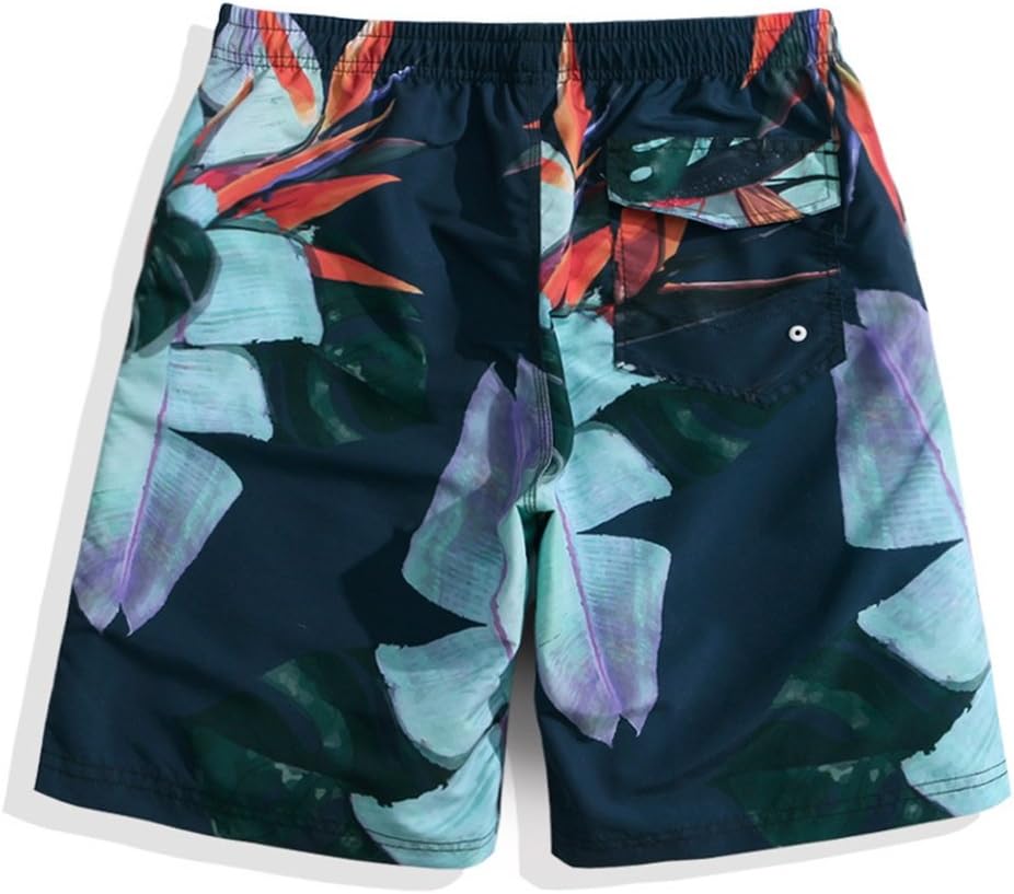 水着メンズサーフパンツ ゆったりとした快適なメンズプリントライト速乾性のビーチ夏用水着 海底メンズ水着 (サイズ : L)