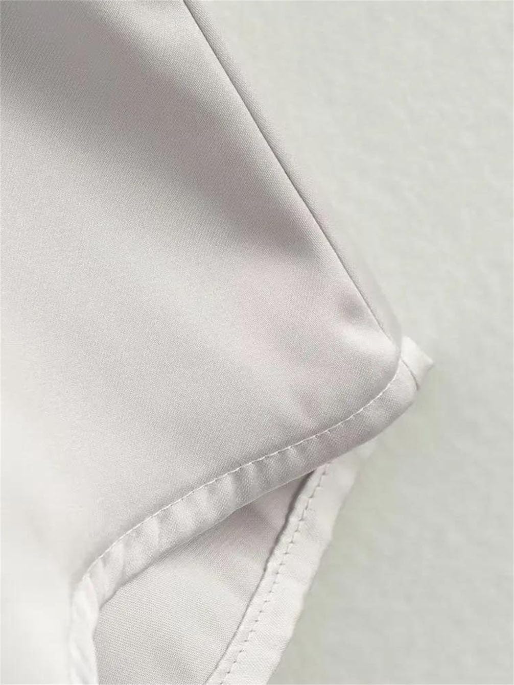 Camicia da donna in raso di seta multicolore a maniche lunghe a righe scozzese tinta unita casual vestibilità ampia camicia