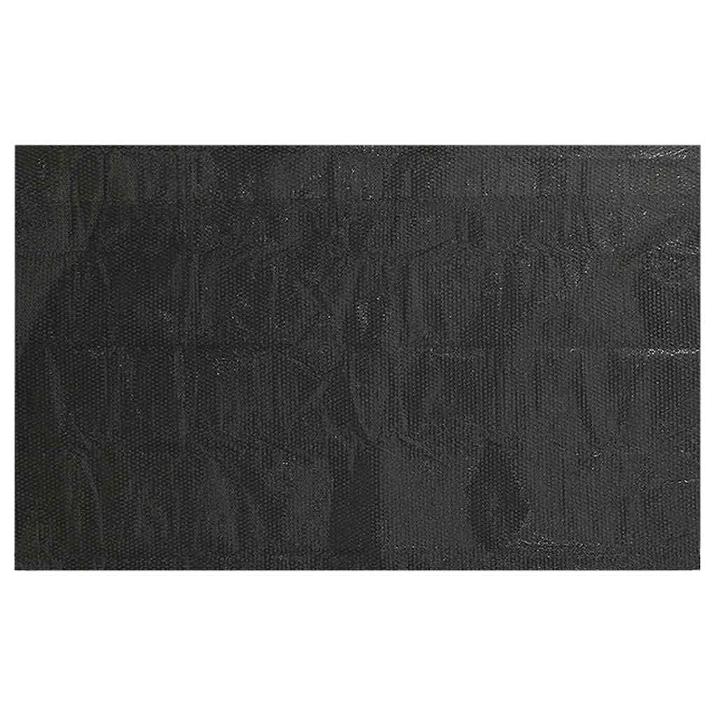 Leasha Bâche Solaire de Piscine, Bâche à Bulles Couverture de Piscine Rectangulaire Noir 488x244 cm PE
