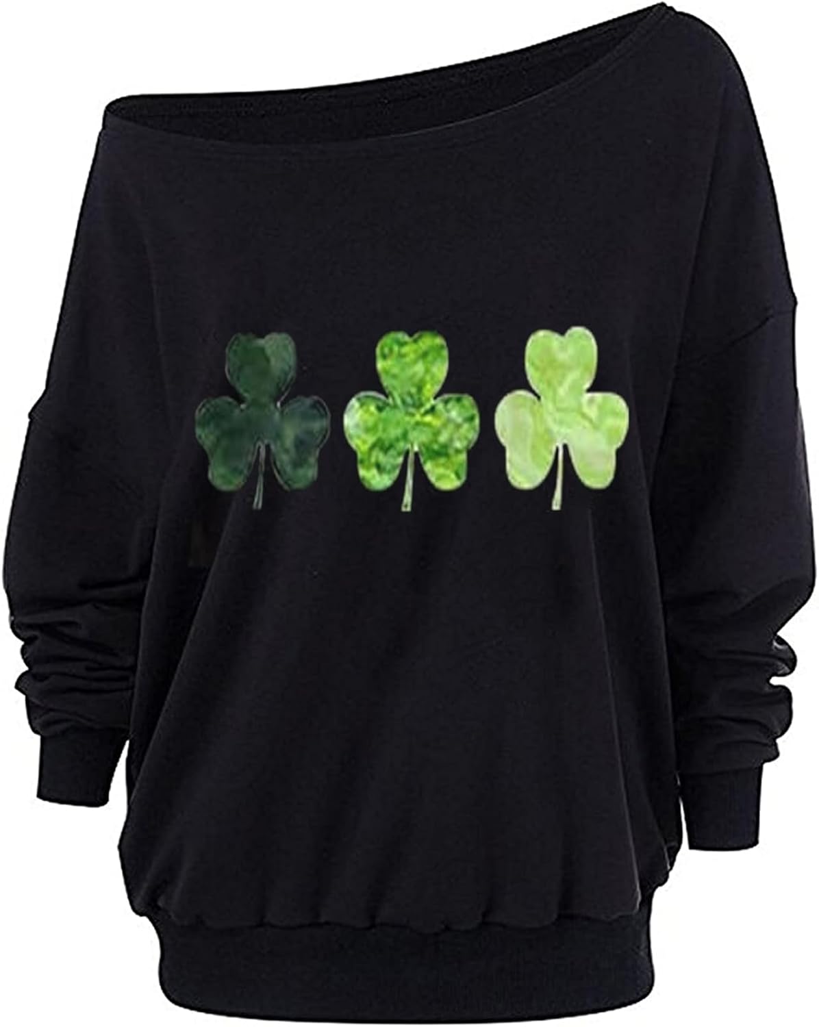 Roshop Halloween Sweatshirt Women's Loose Baggy Off Shoulder Long Sleeve Fall Top