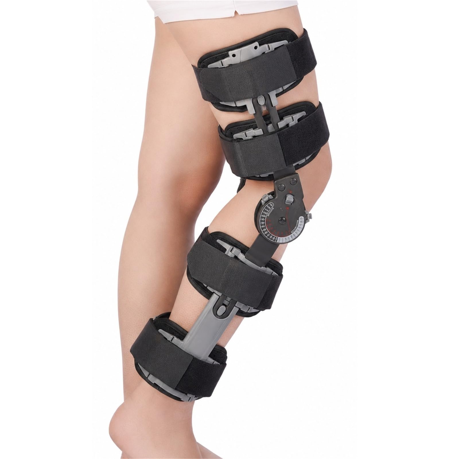 Ginocchiera Articolata Regolabile per Recupero Post Operatorio Supporto Ginocchio con Stabilizzatori Laterali per Lesioni Legamenti ACL MCL PCL Strappo Menisco Artrite