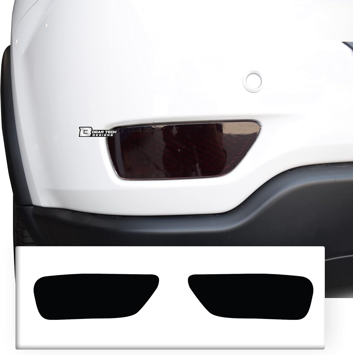 BOGAR TECH DESIGNS Tinted Head Light Overlay Tint Compatible with Jeep Grand Cherokee 2014-2021, Dark