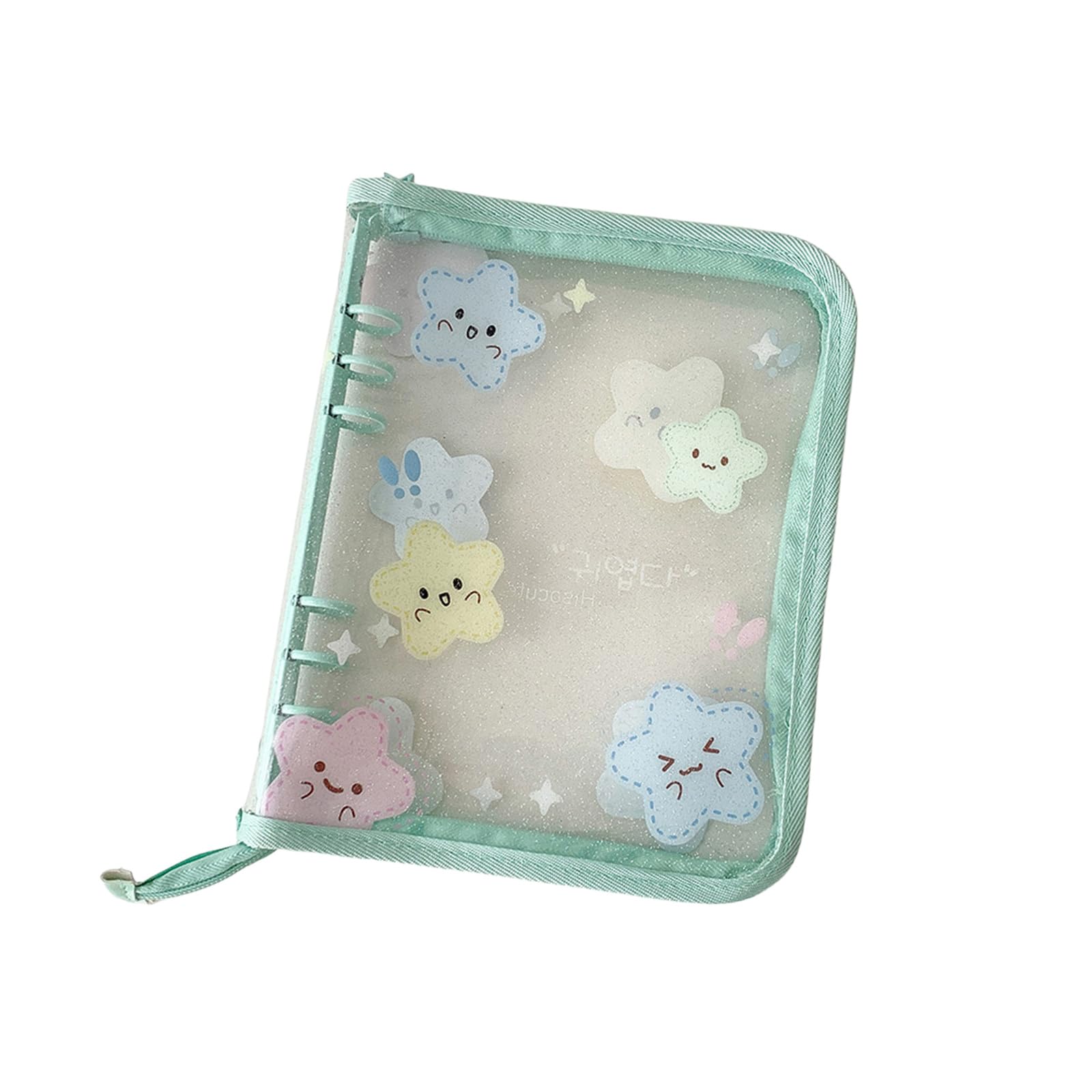 Kalttoy Zippered Closures Clear PVC Card Collect Album Shell Display Book Binder 6 Rings Cover for Collectors Enthusiasts Gift Binder Cover