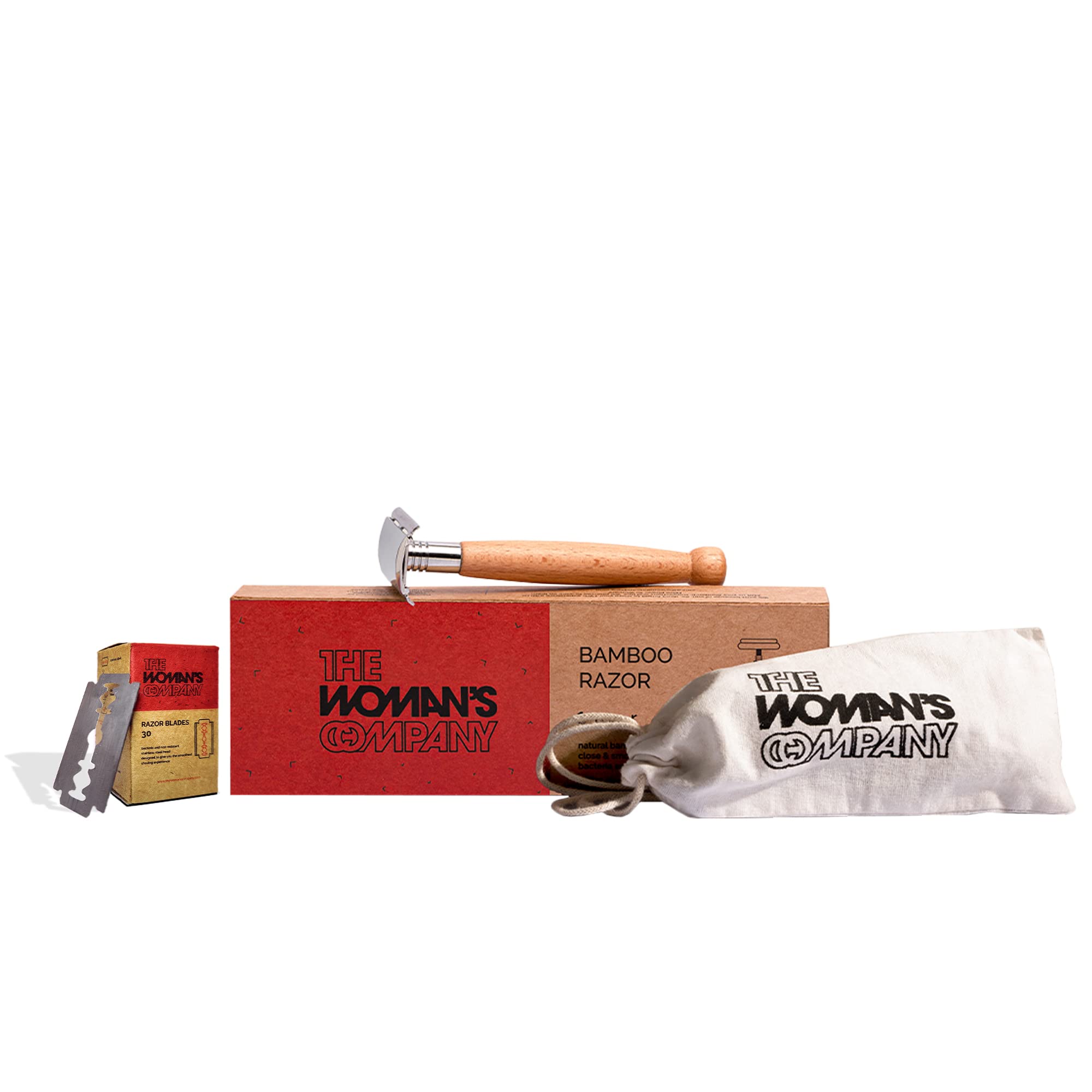 The Woman’s Company Bamboo Safety Razor for Men & Women With Bio-degradable Bamboo Handle | Premium Eco Friendly Razor | Includes 10 Recyclable Blades + 30 Extra Blades | Plastic Free & Zero Waste Shaving (B09MQVB289) Amazon Price History, Amazon Price Tracker