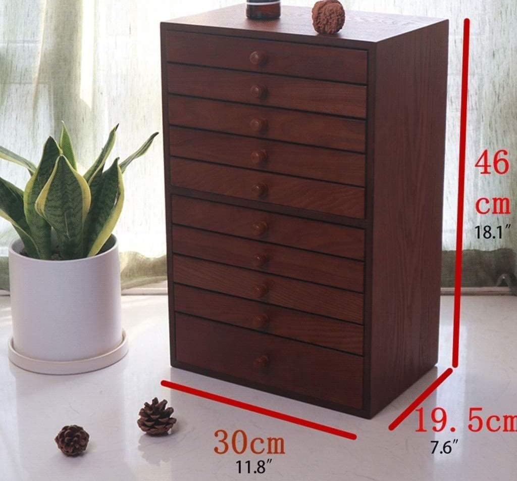 XBTGS Schmuckaufbewahrung, 10-lagiges Holz-Aufbewahrungskästchen mit Schublade, extra große Schmuck-Organizer-Box für Frauen, Geschenk, 30 x 19,5 x 46 cm