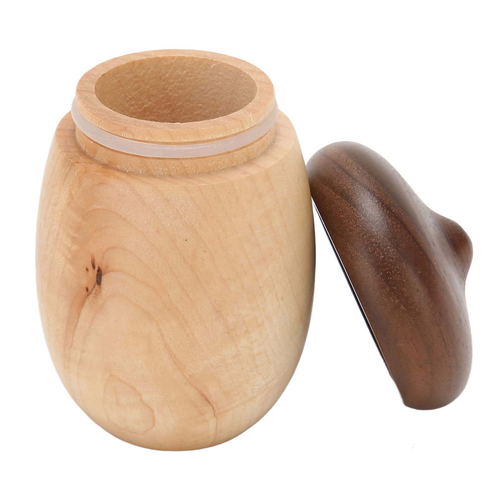 Jeanoko Wooden Acorn Toothpick Container Holder Cute Design Rounded Corners Rubber Rings Home Office Cafe Hotel Restaurant Decor Small Toothpick Dispenser with Wood Toothpicks Holder