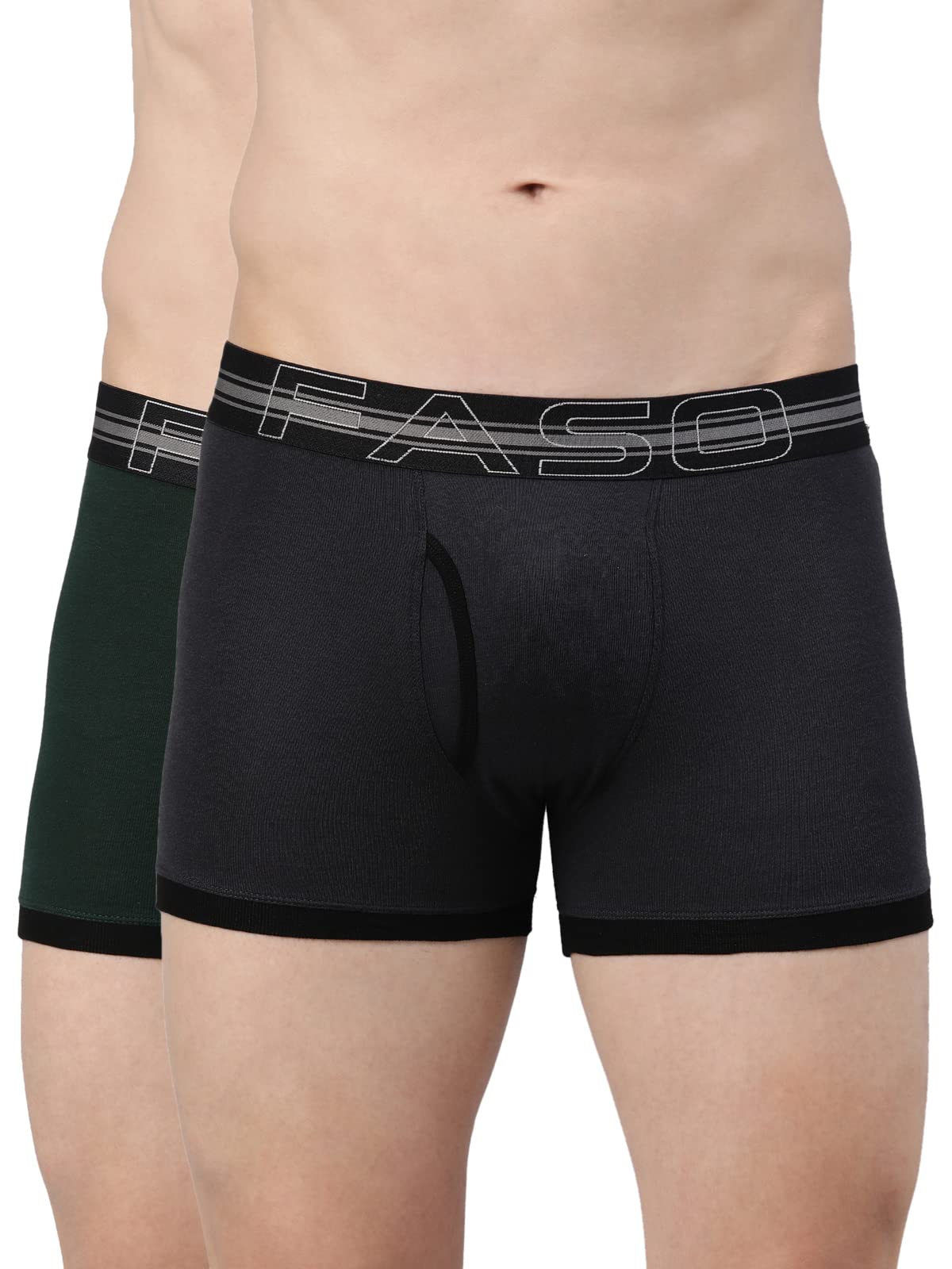 Men's Cotton Trunks | Pack of 2 | 100% Combed Cotton | Soft Breathable Underwear | Double-Layered Pouch | Tagless Everyday Comfort-image-47