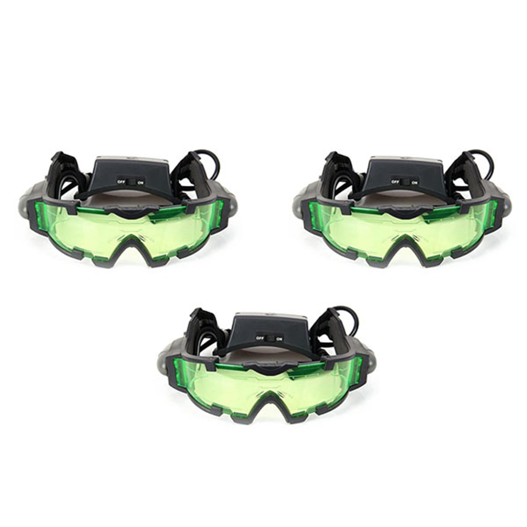 3X Gafas de Vision con LED de Manera de Tiron hacia Fuera para Actividades Nocturnas, Especialmente para Juegos Infantiles