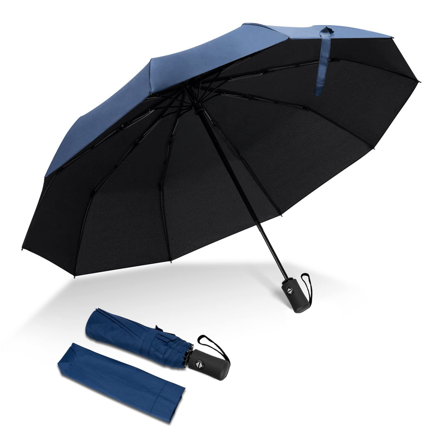 Umbrella for Men & Women, Umberallas for Rain Big Size Men, Windproof Umberalla Large for Man,Women,Kids,Girls,Boys - 3 Fold with Auto Open and Close, Compact Folding-image-47