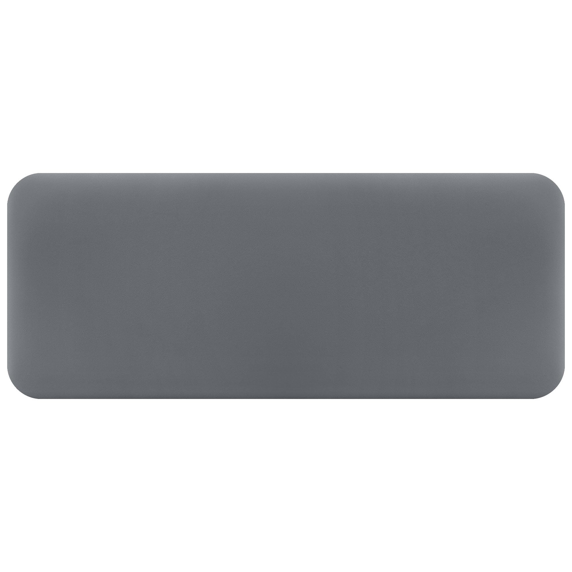 DHOME Cabecero Tapizado Liso Redondeado Polipiel para Pared Acústicos Cabeceros Absorbentes Cabezal Cama Dormitorio (Gris, 150cm)
