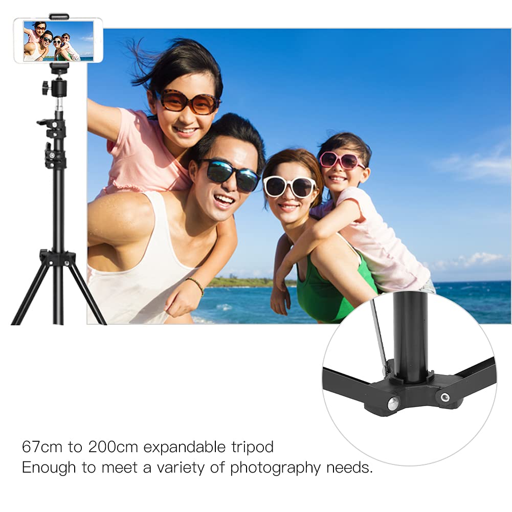 Treppiede per telefono, treppiede con rotazione di 360 gradi pieghevole portatile da 78,7 pollici per iPhone 8 Plus per attività di fotografia all'aperto