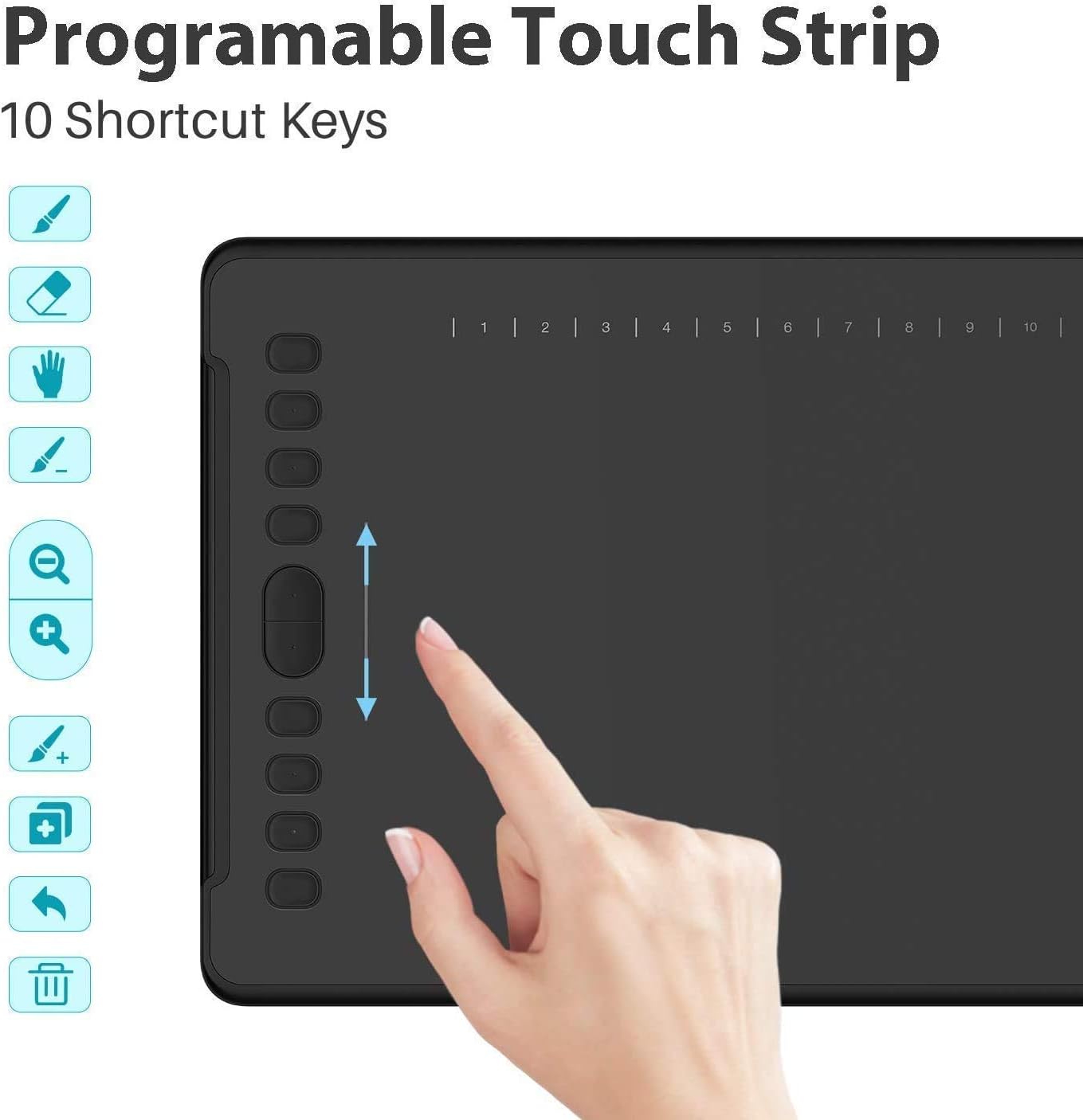 HUION Inspiroy H1161 Graphics Drawing Tablets Android Devices Support with 8192 Pressure Sensitivity Battery-Free Stylus, Pen Tablet for Chromebook, Android, Windows and Mac