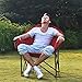 ALPHA CAMP Oversized Moon Saucer Chair with Folding Cup Holder and Carry Bag - Red