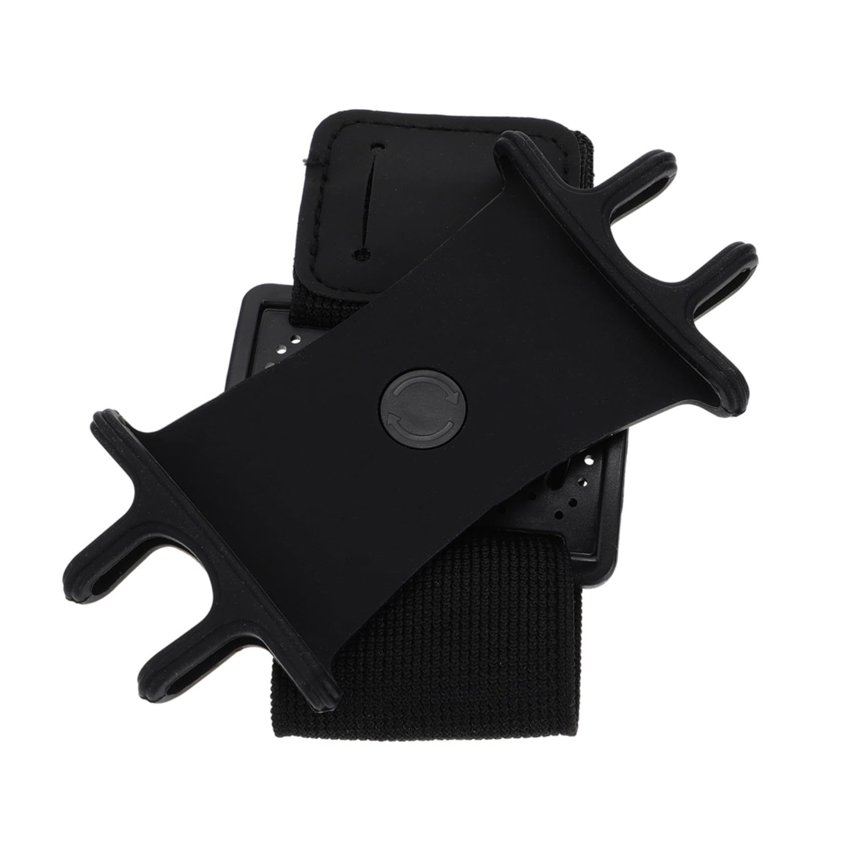 NUOBESTY 16 Pezzi braccialetto del cellulare braccio del cellulare piccolo cinghia del telefono bande Canda per cellulare cinturino da polso per telefono Gel di silice Black