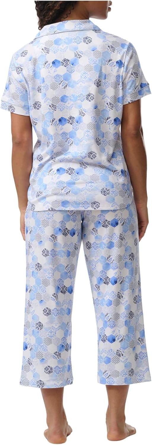 Karen Neuburger womens Short Sleeve Girlfriend Capri Pajama Set - Image 4