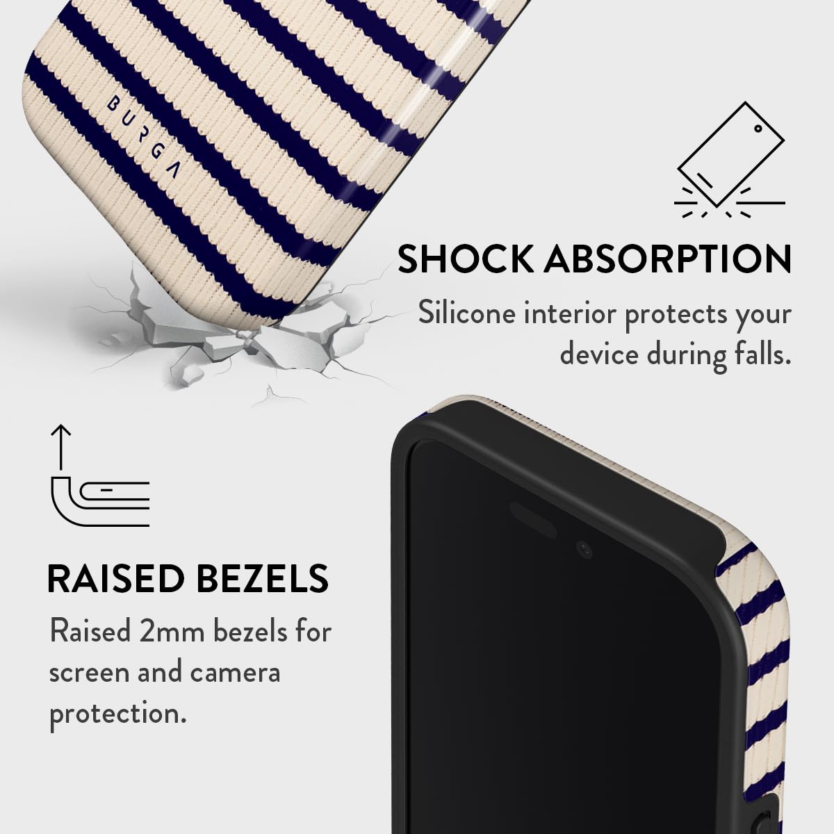 Amazon.com: BURGA Unisex Phone Case for iPhone 16 – Dual-Layer 