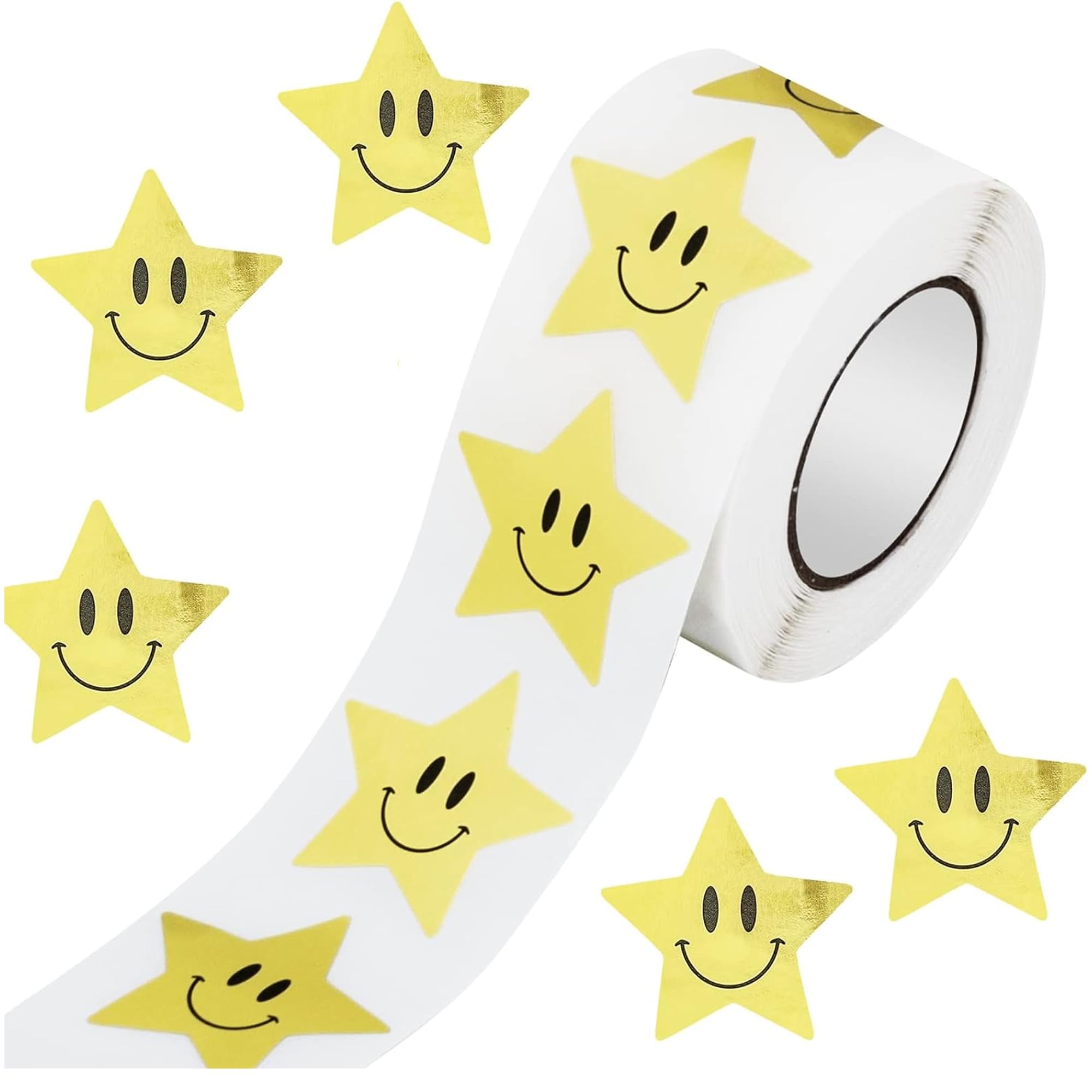 Doetyd Bright Gold 500 Pcs Gold Star Stickers Motivational Smiley Stickers For Kids Reward Self-Adhesive Stars For Teachers Rewards, Crafts, And Classroom Use, 1 Inch/2.5Cm