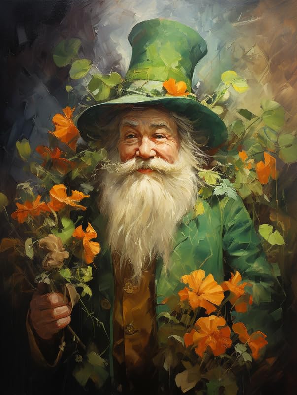 Bimkole 5D Diamond Painting Kits St. Patrick's Day, Full Drill DIY Rhinestone Embroidery Set Paint with Diamonds Art by Number Kits Cross Stitch Home