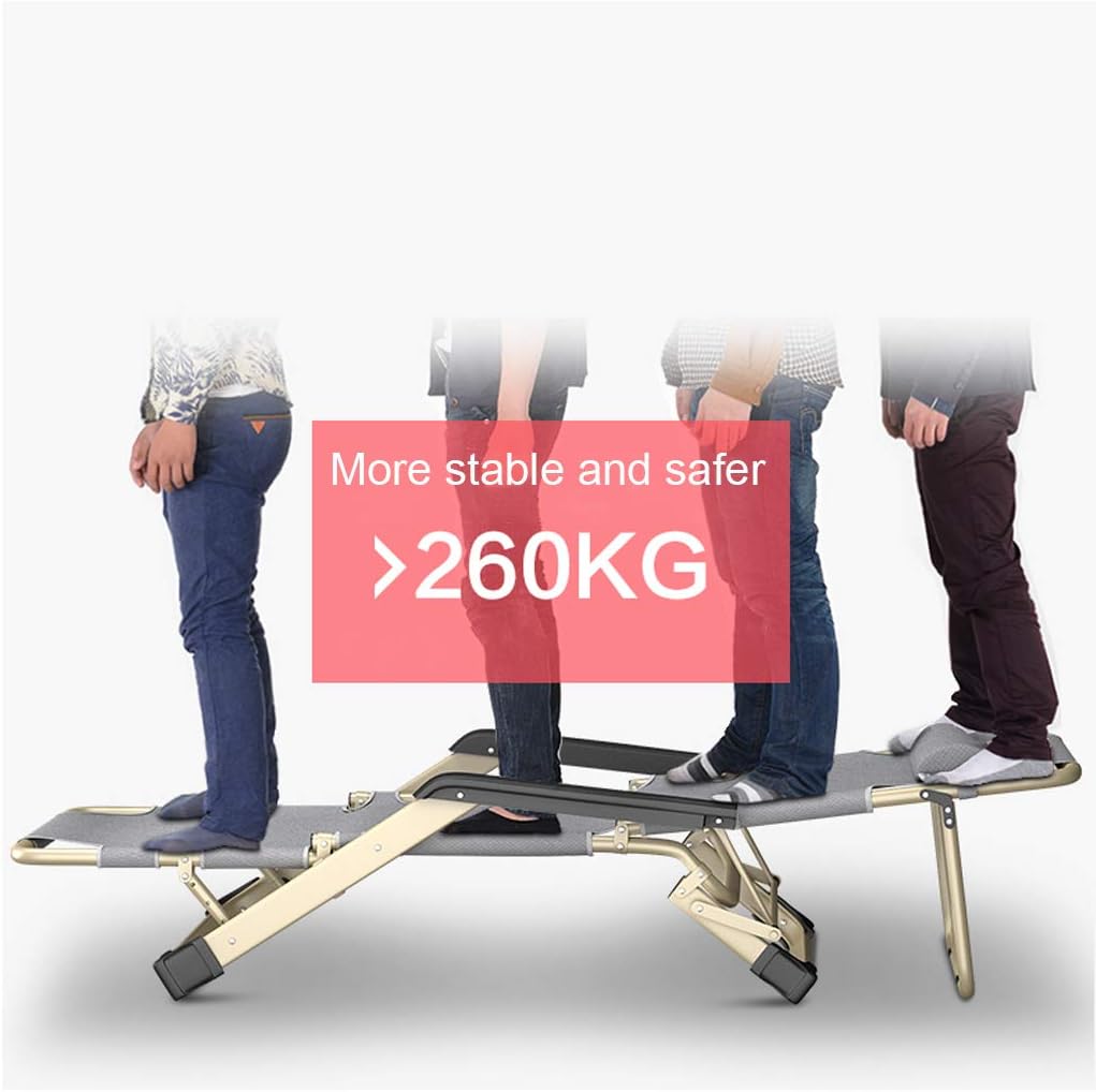 Deck Chairs Reclining Garden Chair Sun Loungers Zero Gravity Chairs Relaxer Recliner Sunbed Foldable Adjustable for Patio Outdoor Camping Beach, Max.260kg