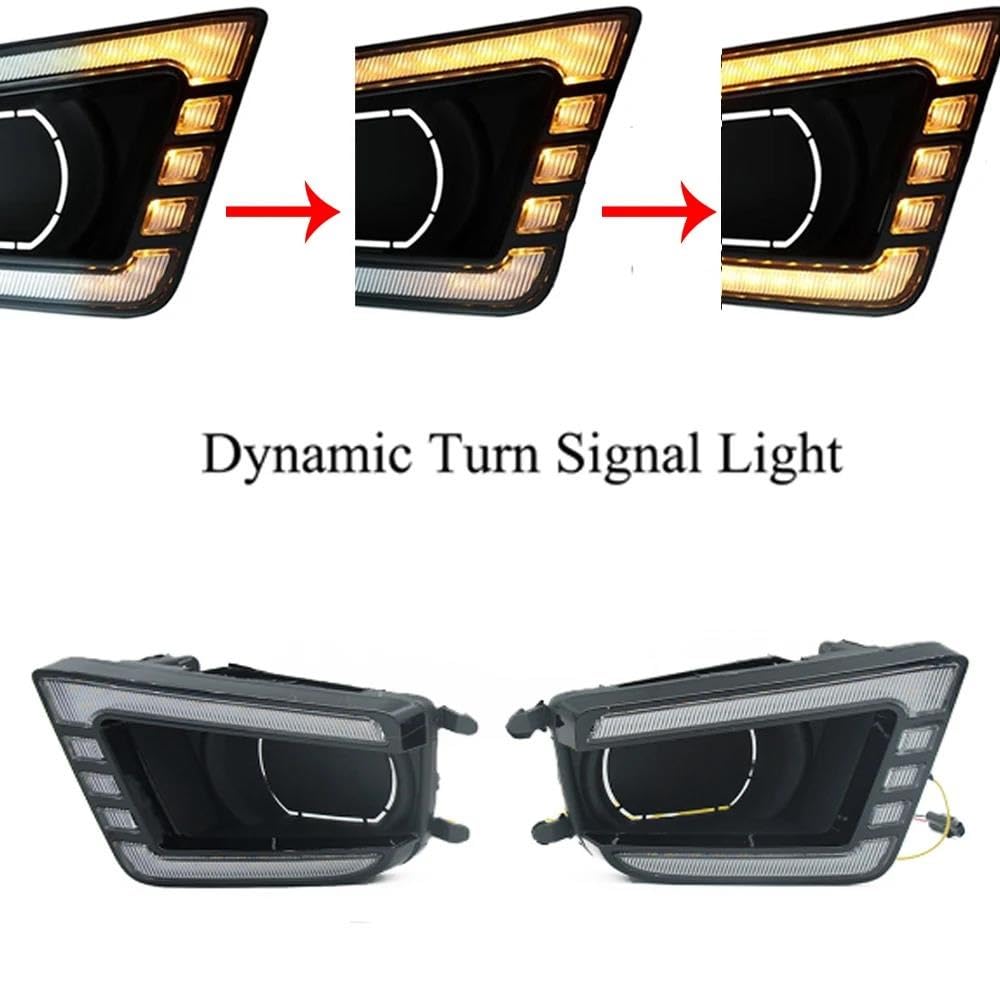 Indicatore di direzione a LED Luce Fendinebbia Anteriore LED 12V Luce Marcia Diurna Luce Direzione Dinamica Per Toyota Per Tacoma SR SR5 TRD Per Sport/TRD Per OFF Per Road 12-15 Indicatore Luminoso