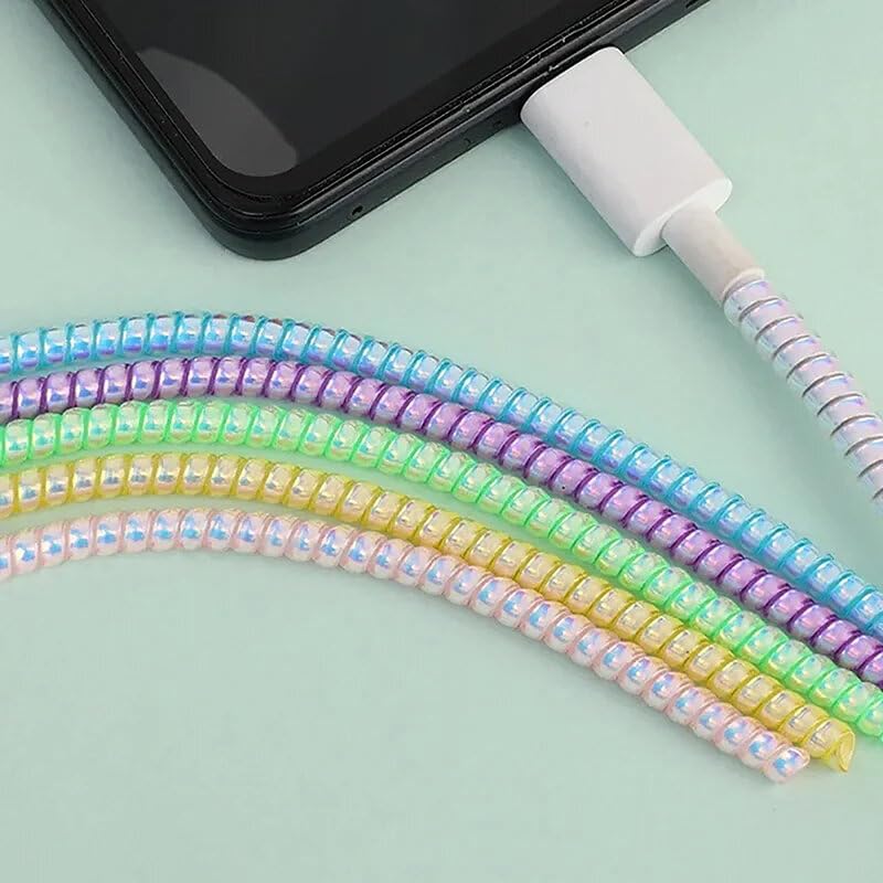 Ultimate Spiral Chargers Cable Protector Protective Sleeve Cover, Headphone Saver for Mobile Phone, iPhone and Android Charging Cables (Metal Gold 1pec) — Amazon image 5