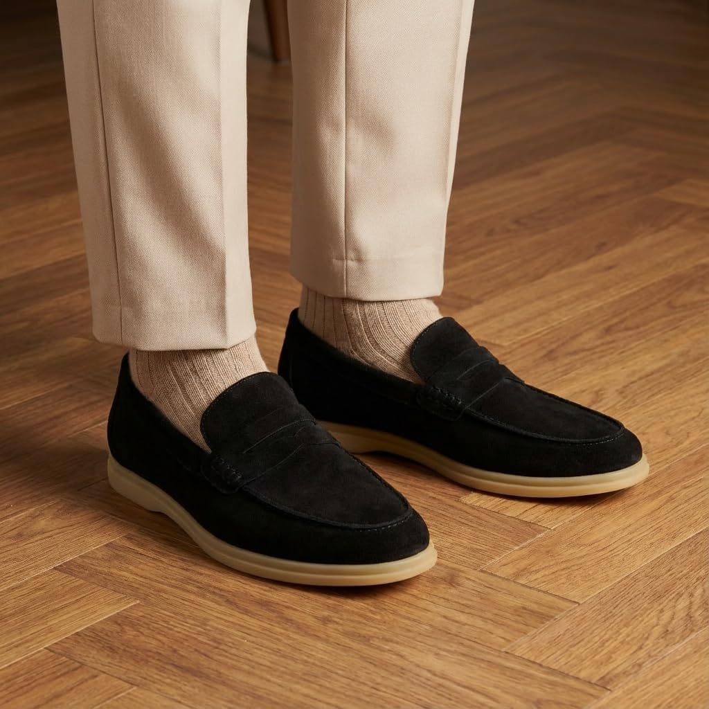 CUSHIONAIRE Selby Men's Genuine Leather Slip-On Casual Penny Loafers – Memory Foam, Rubber Sole - Image 7