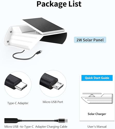 Miniatura 7 de Cubierta de cámara de seguridad para exteriores con panel solar – Protector impermeable contra el sol/la lluvia y protector de reflejos para cámaras