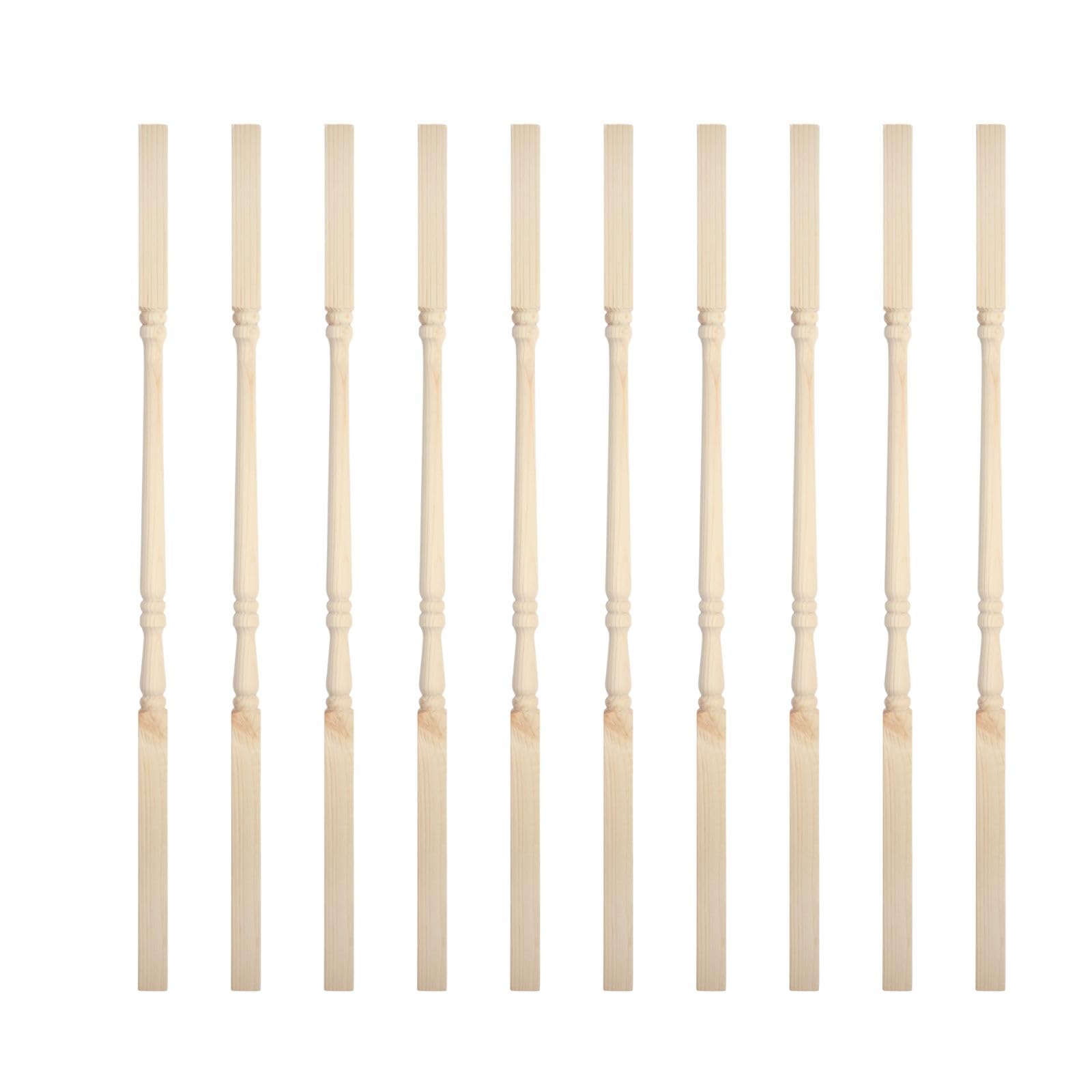 Pine Teesdale Stair Spindles 32mm x 900mm – Unfinished – Singles, Packs of 4 or 10 – Jackson Woodturners (10)