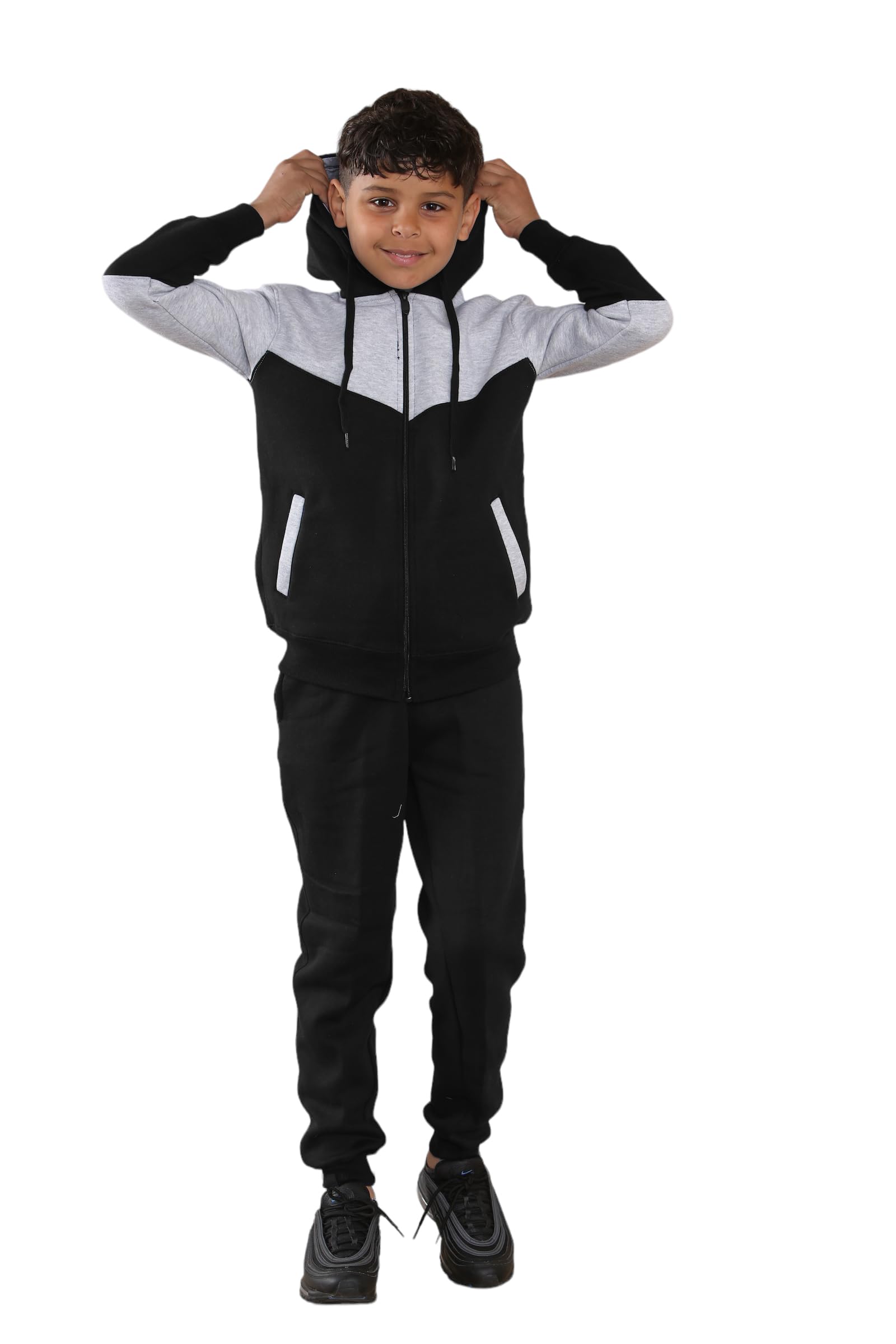 GW CLASSY OUTFIT Boys Kids Tracksuits Tracksuit Set Hoodies Plain Army Commando Print Tracksuit Hoodie with Jogger Sweatpants Sports Activewear Set Girls