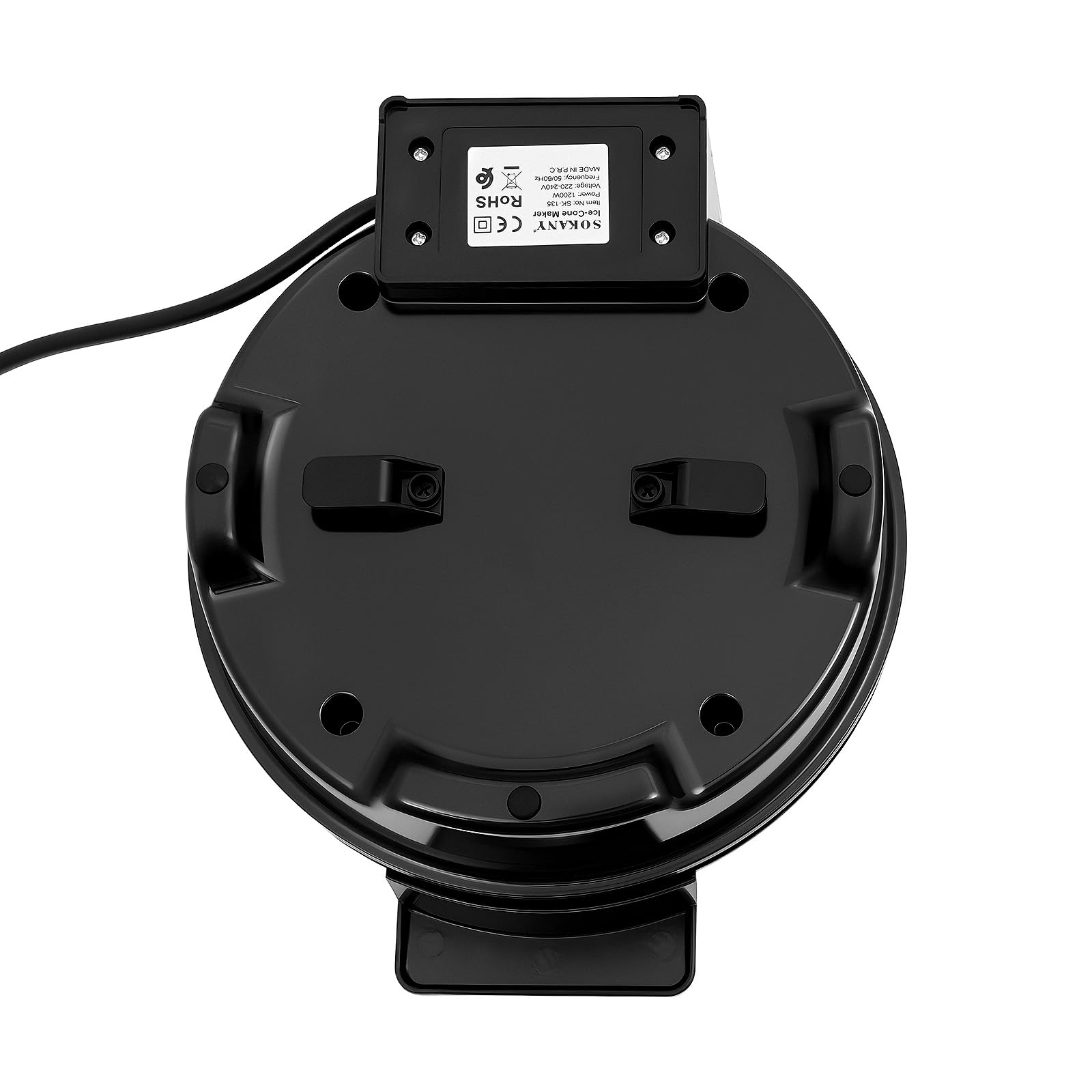 Macchina per gelato da 1200 W, piastra per waffle con rivestimento antiaderente e regolazione della temperatura