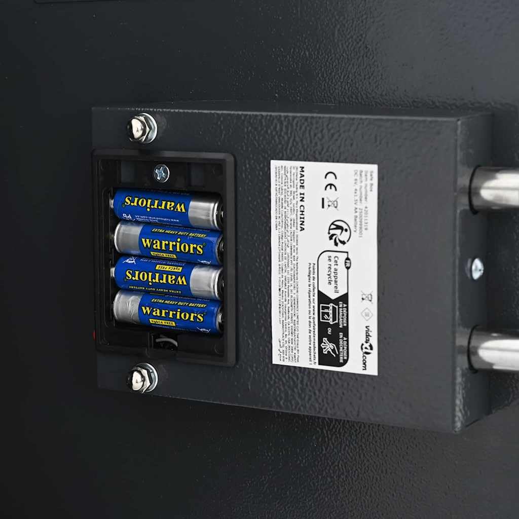 Cassaforte digitale grigio scuro con serratura elettronica, 30 x 10 x 36,5 cm, in acciaio opaco, per documenti, mobili, chiavi e armadietti di sicurezza in ufficio o a casa