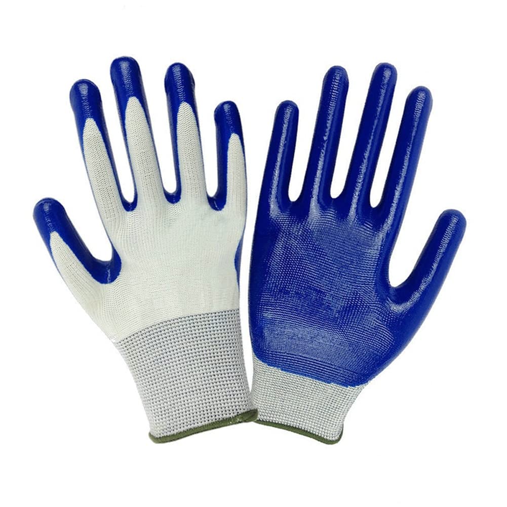 Guantes de jardinería, 10 pares de guantes protectores jardinería for exteriores, resistentes al agua, duraderos, a espinas