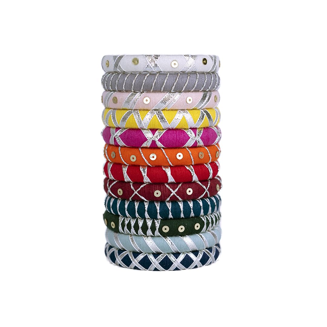 See full amazon price history chart for Taasha Craft Classic Gottapatti Handmade Multicoloured Bangles, Handcrafted Cotton Thread Bangle Set for Women & Girls Size 2.6 Set of (12 Bangles) Taasha Craft Classic Gottapatti Handmade Multicoloured Bangles, Handcrafted Cotton Thread Bangle Set for Women & Girls Size 2.6 Set of (12 Bangles) (B0D9BYML5V) Amazon Price History, Amazon Price Tracker