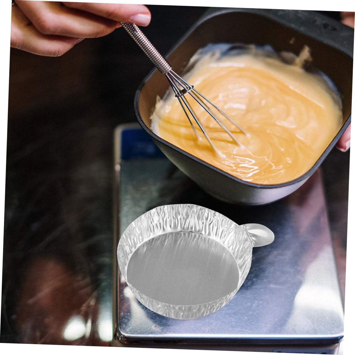 ARTIBETTER Foil Pan Weighing Dish Aluminum Foil Weighing Plate Lab Scale Round Aluminum Pans